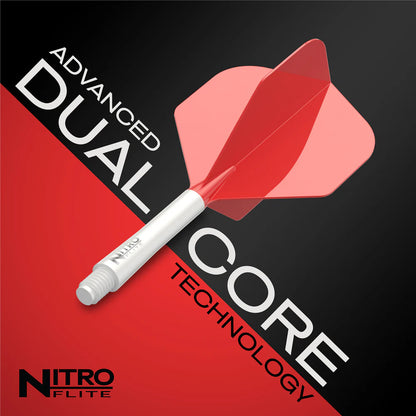Red Dragon Nitro Flite – Integrated Flight and Shaft White & Red
