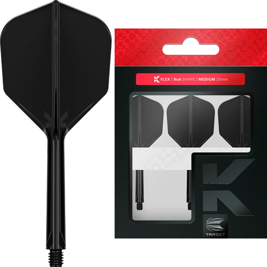 Black K-Flex No6 Darts Flights