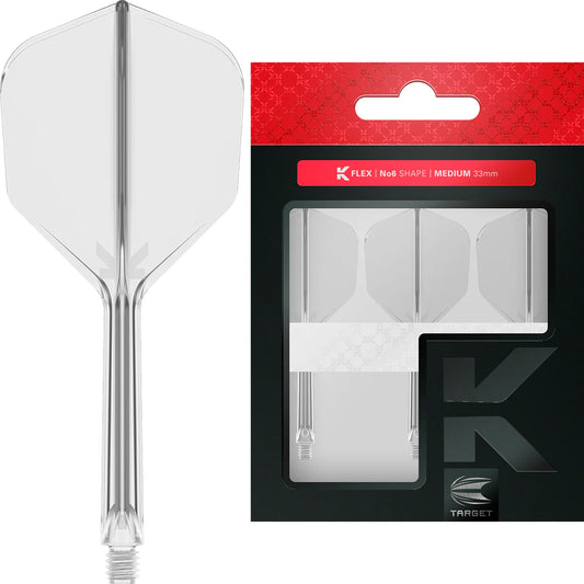 Clear K-Flex No6 Darts Flights