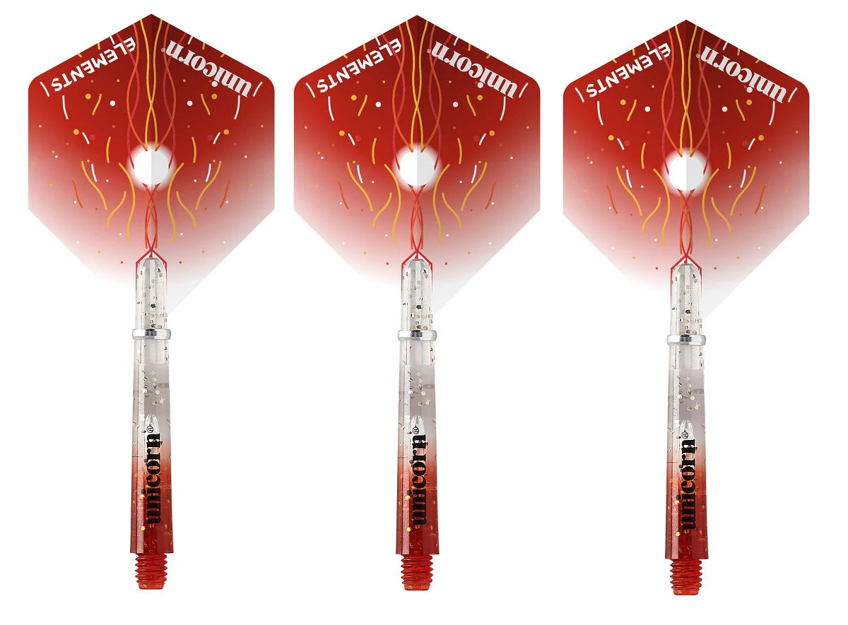 Unicorn Element Firestorm Combo Pack Dart Flights + Shafts