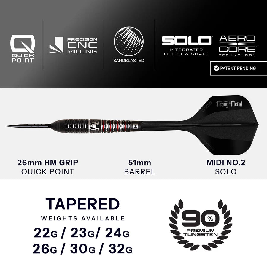 Harrows Ryan Searle Geo Quick Point 90% Tungsten Steel Tip Darts