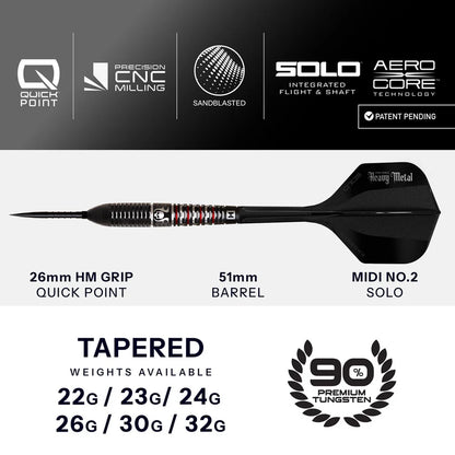 Harrows Ryan Searle Geo Quick Point 90% Tungsten Steel Tip Darts