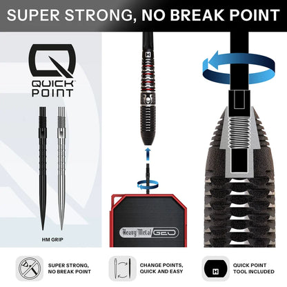 Harrows Ryan Searle Geo Quick Point 90% Tungsten Steel Tip Darts