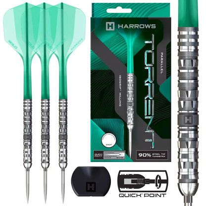 Harrows Torrent Parallel Quick Point 90% Tungsten Steel Tip Darts