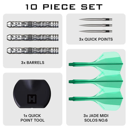 Harrows Torrent Parallel Quick Point 90% Tungsten Steel Tip Darts