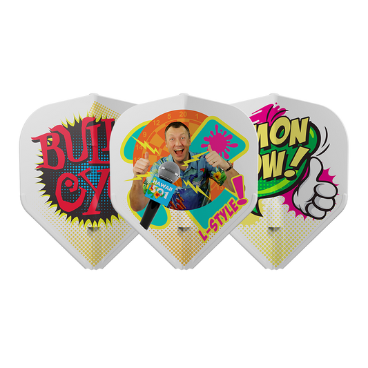 L-Style EZ L1 Wayne Mardle V1 Type C White Dart Flights