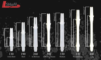 L-Style L-Shaft Silent Spinning Carbon White Dart Shafts