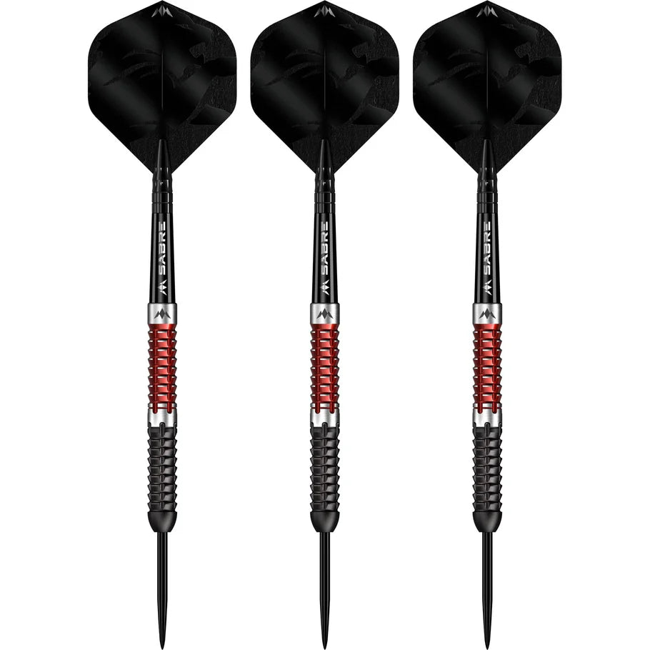 Mission Llew Bevan 90% Tungsten - Black & Red Electro Darts