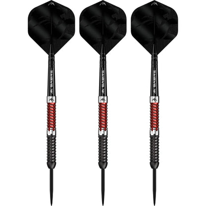 Mission Llew Bevan 90% Tungsten - Black & Red Electro Darts