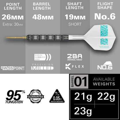 Rob Cross 95K 95% Tungsten Swiss Point Darts