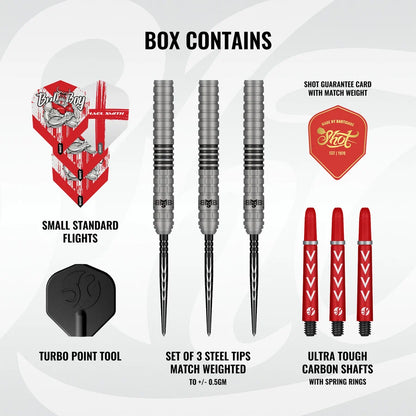 Shot Michael Smith Series II Turbo Point 90% Tungsten Steel Tip Darts