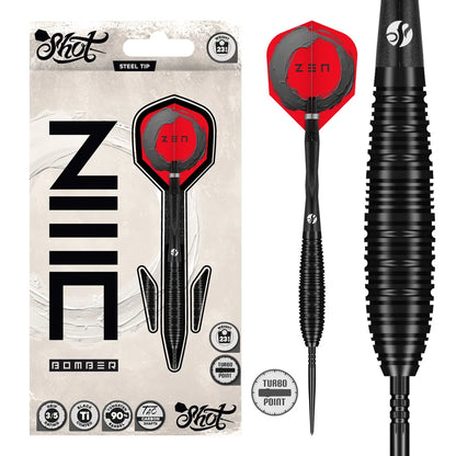 Shot Zen Bomber Turbo Point 90% Tungsten Steel Tip Darts