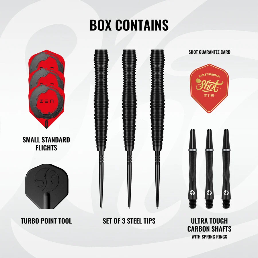 Shot Zen Scallop Turbo Point 90% Tungsten Steel Tip Darts